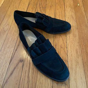 Black Suede Ruffle Loafer - Pour La Victoire Brand - Size 9
